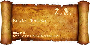 Kratz Mónika névjegykártya